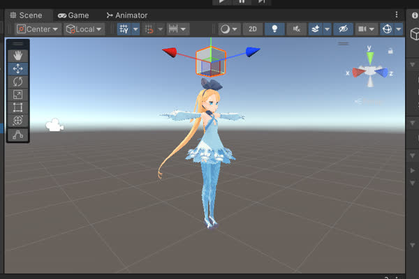 頭の上にCube