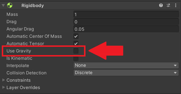 Use Gravity設定
