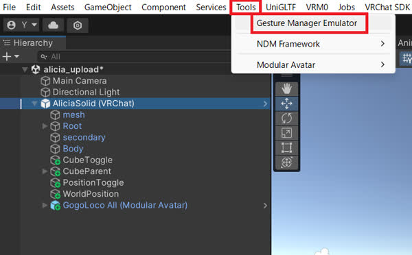 Gesture Managerを追加